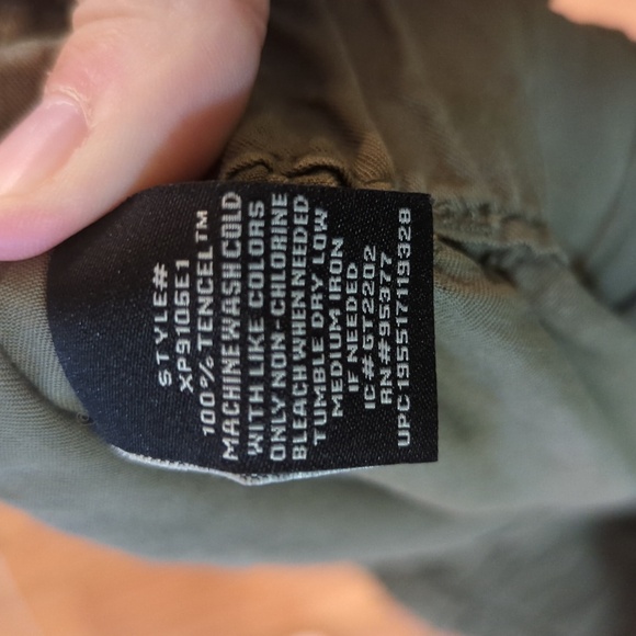 Social Standard by Sanctuary Tencel Utility Pants Green Relaxed Women's Size L - Picture 5 of 5